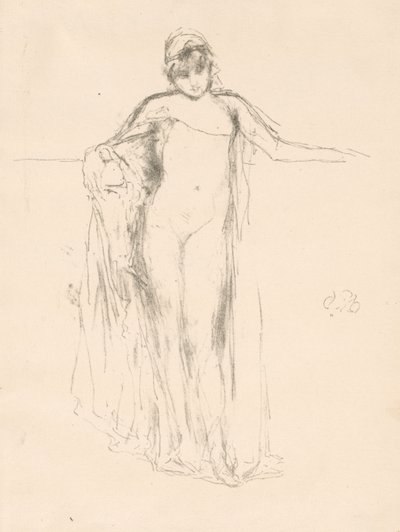 Verhülltes Modell, stehend von James McNeill Whistler