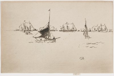 Die Flotte Ihrer Majestät: Abend von James Abbott McNeill Whistler