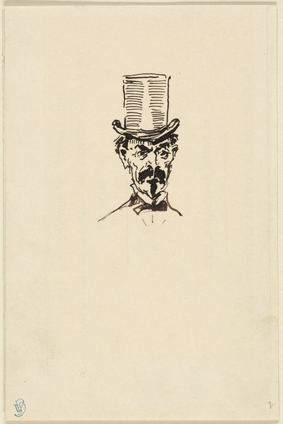 Mann mit Zylinder von James McNeill Whistler