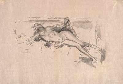 Nacktes Modell liegend von James McNeill Whistler