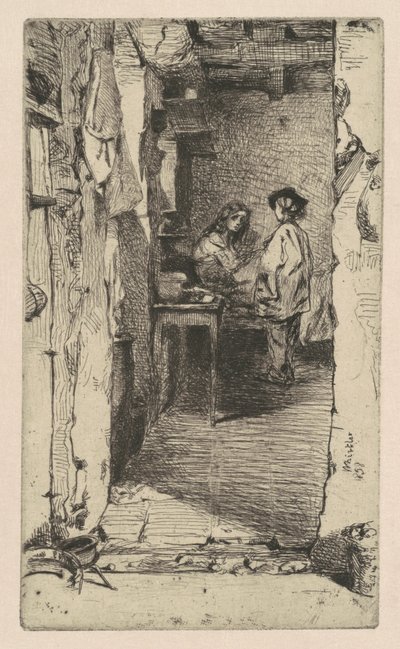 Lumpensammler, Quartier Mouffetard, Paris von James Abbott McNeill Whistler