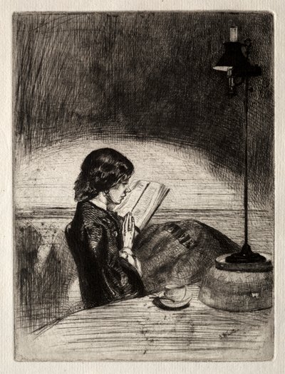 Lesen bei Lampenlicht von James McNeill Whistler