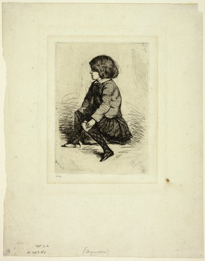 Seymour Haden, Jr., sitzend von James Abbott McNeill Whistler