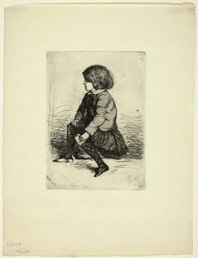 Seymour Haden, Jr, sitzend von James Abbott McNeill Whistler