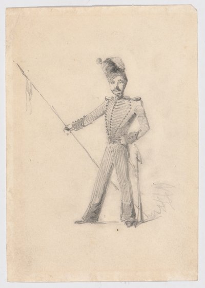 Soldat mit Lanze von James Abbott McNeill Whistler