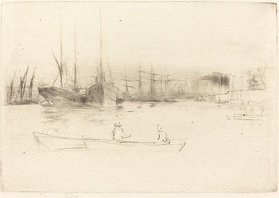 Dampfschiffe vor dem Turm von James Abbott McNeill Whistler
