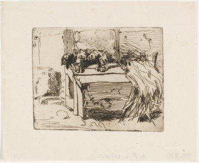 Der Hund auf der Hundehütte von James Abbott McNeill Whistler