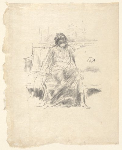 Die drapierte Figur sitzt von James Abbott McNeill Whistler