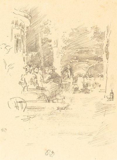 Das kleine Café im Bois von James Abbott McNeill Whistler