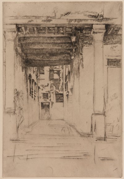 Venezianischer Hof von James Abbott McNeill Whistler