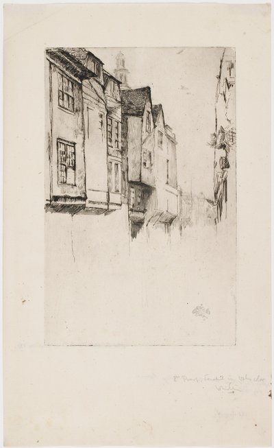 Wych Street, London von James Abbott McNeill Whistler