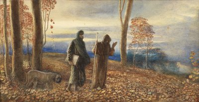 Dante und Virgil in Vallombrosa, 1866 von James Smetham