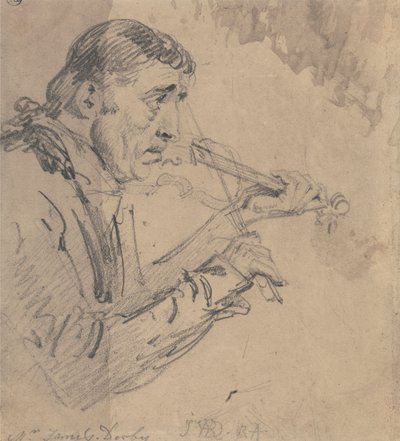 Mr. James Derby spielt die Violine von James Ward