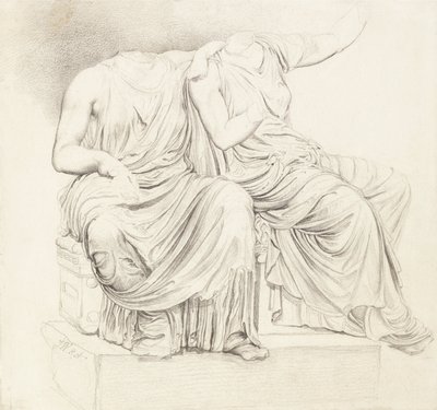 Studie von zwei kopflosen klassischen Statuen von James Ward