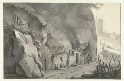 Felsenwohnungen an der Loire von Jan Asselijn (attributed to)