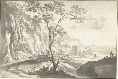 Berglandschaft mit Figuren von Jan Both (possibly)
