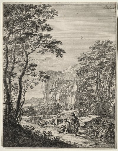 Ochsenkarren. Blick zwischen Ancona und Sinigaglia von Jan Both