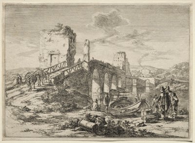 Die Molle-Brücke über den Tiber von Jan Both