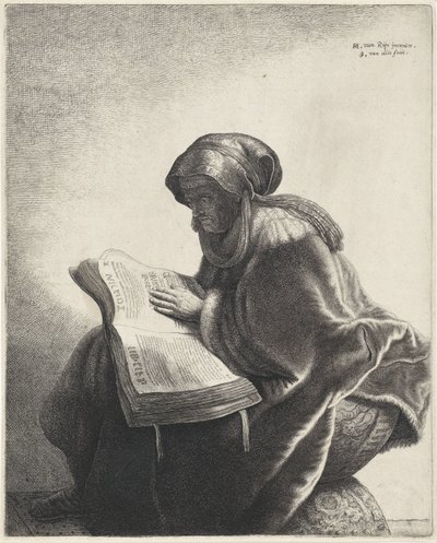Lesende alte Frau von Jan Gillisz. van Vliet