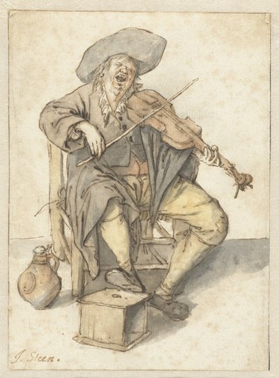 Singender Geigenspieler von Jan Havicksz. Steen