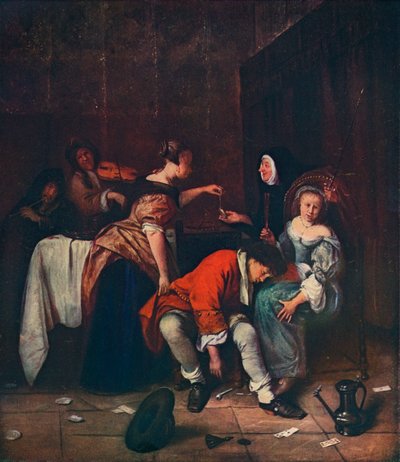 Schlechte Gesellschaft, ca. 1665 von Jan Havickszoon Steen