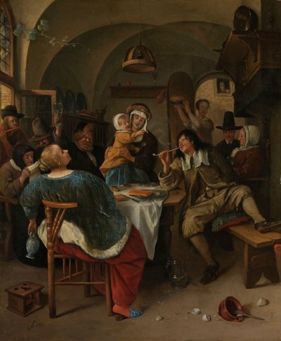 Familienszene, 1660-79 von Jan Havickszoon Steen