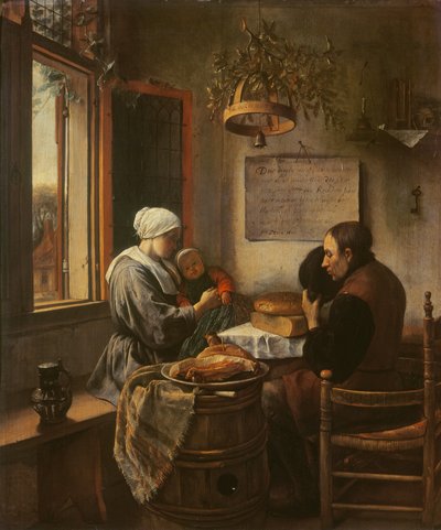 Tischgebet, 1660 von Jan Havickszoon Steen