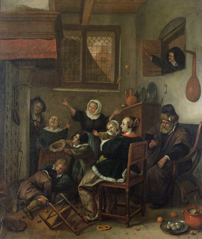 Innenszene, ca. 1660-70 von Jan Havickszoon Steen