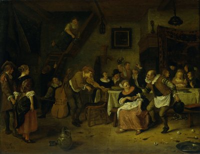 Bauernhochzeit, 1672 von Jan Havickszoon Steen