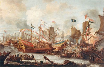 Die Schlacht von Lepanto, 1671 von Jan Peeters the Elder