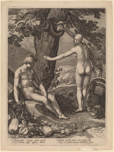 Versuchung des Menschen von Jan Pietersz Saenredam after Abraham Bloemaert