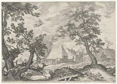 Landschaft mit der Entführung des Ganymedes von Jan Saenredam