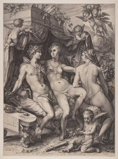 Ohne Ceres und Bacchus friert Venus von Jan Saenredam