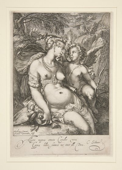 Venus und Amor von Jan Saenredam