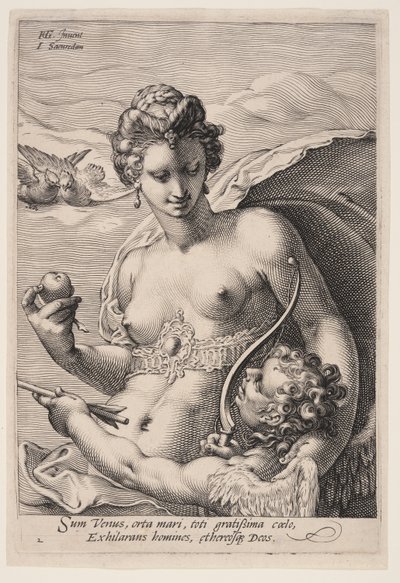 Venus und Amor, aus Drei Göttinnen von Jan Saenredam