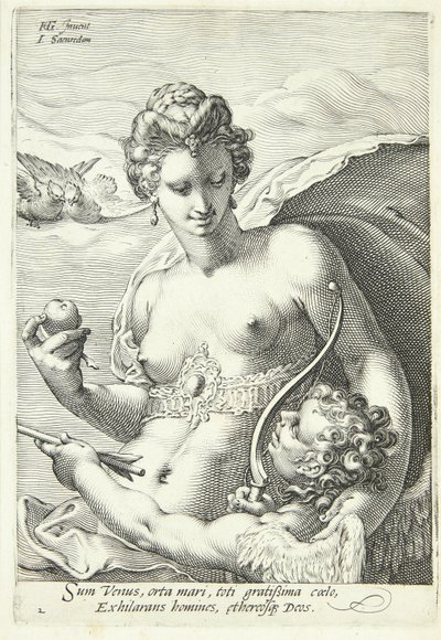 Venus und Amor von Jan Saenredam