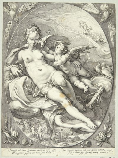 Venus und Amor von Jan Saenredam