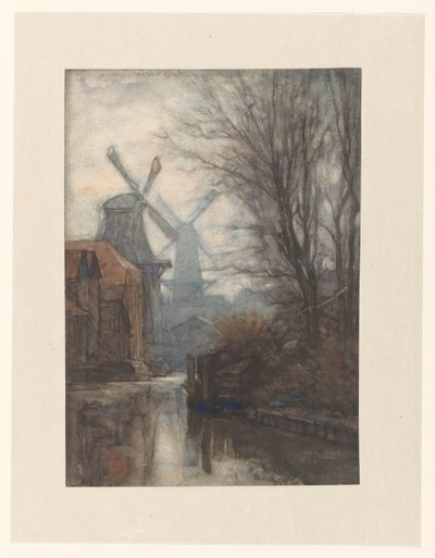 Mühlen an einem Kanal von Jan Veth