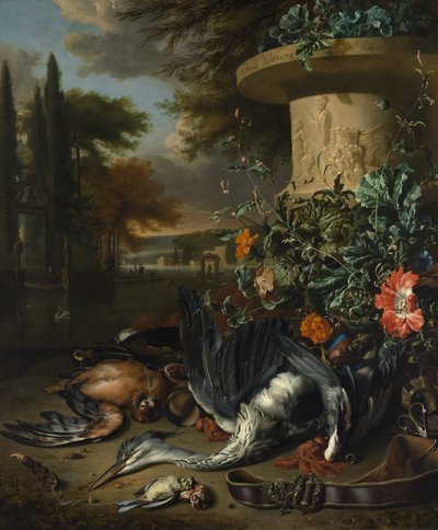 Stillleben mit einem toten Reiher, 1695 von Jan Baptist Weenix