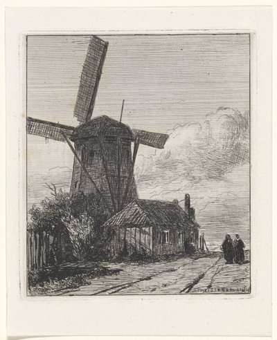 Ansicht des Treckwegs in Den Haag von Jan Weissenbruch