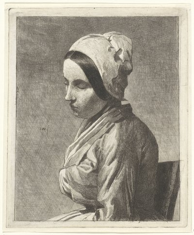 Studie einer sitzenden Frau von Jan Weissenbruch
