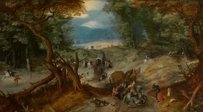 Reisende von Soldaten angegriffen von Jan the Elder Brueghel
