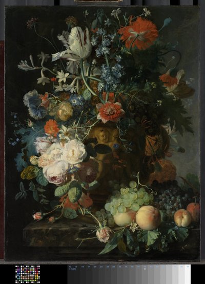 Stillleben mit Blumen und Früchten von Jan van Huysum