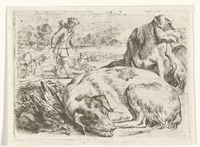 Jäger mit seinen Hunden von Jan van Ossenbeeck