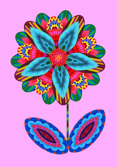 Blumenausschnitt auf Pink, 2020 von Jane Tattersfield