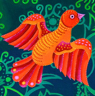 Oranger Vogel von Jane Tattersfield