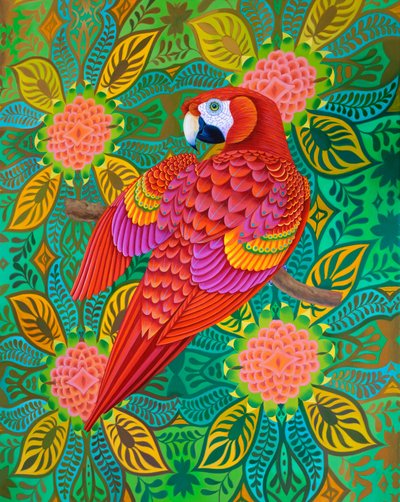 Roter Papagei von Jane Tattersfield