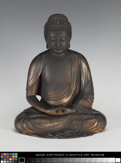 Amida Buddha auf einem Lotus-Podest von Japanese School