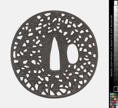 Tsuba: Hundert Affen von Japanese School