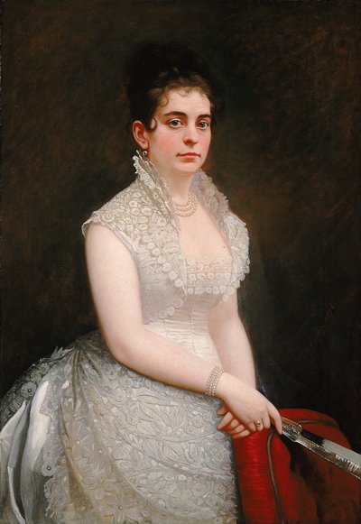 Alice Pike Barney im Hochzeitskleid von Jared B. Flagg